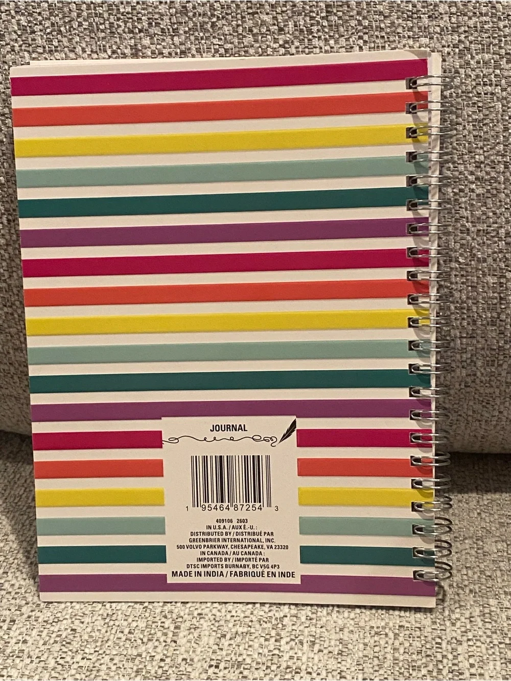 Good Vibes Pink Spiral Notebook Motivational Journal